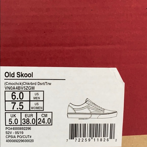 💖MEGA SALE💖 VANS Old Skool Cmochck Checker Canvas Suede Women's VN0A4BV5ZGM - Picture 11 of 12